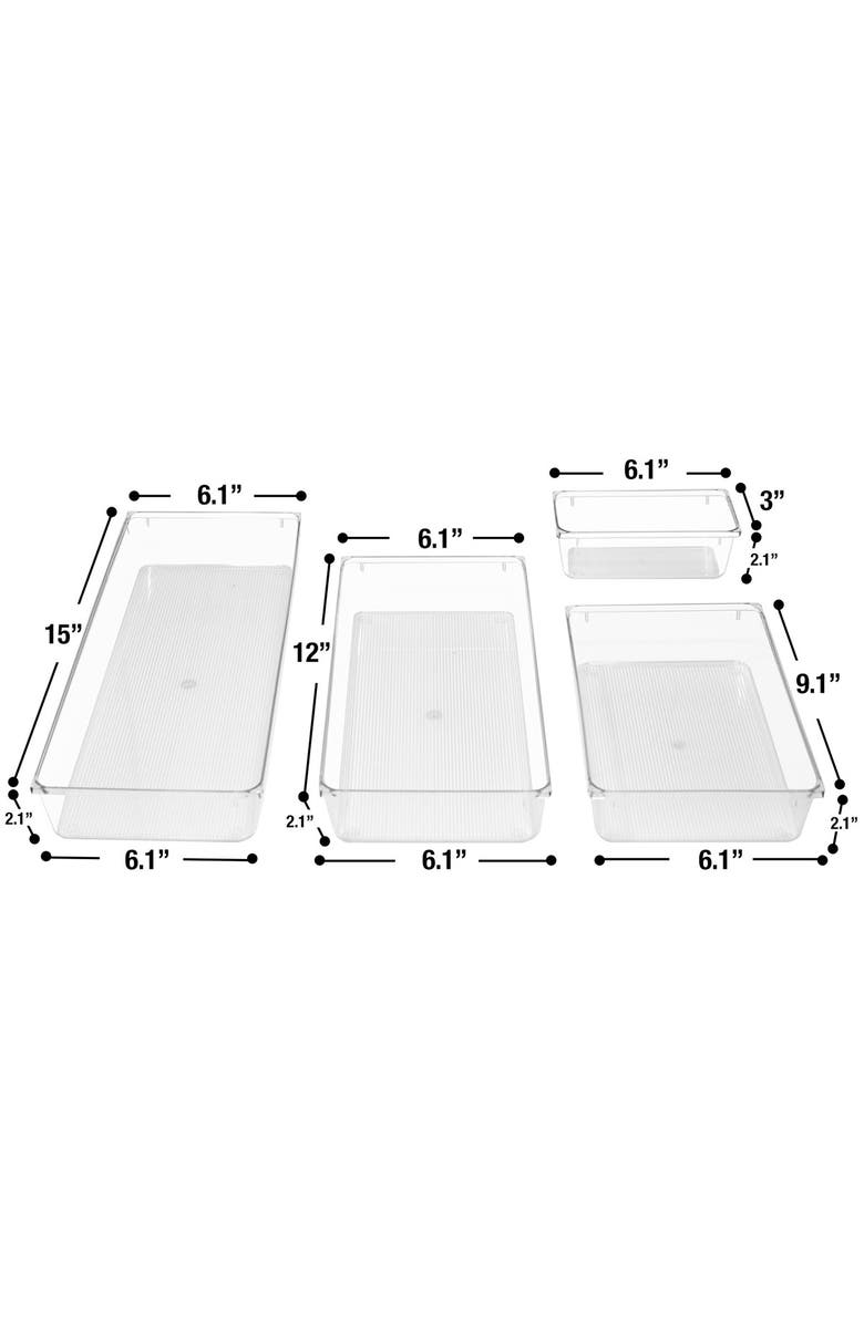SORBUS Drawer Organizer 6-Piece Set, Alternate, color, 