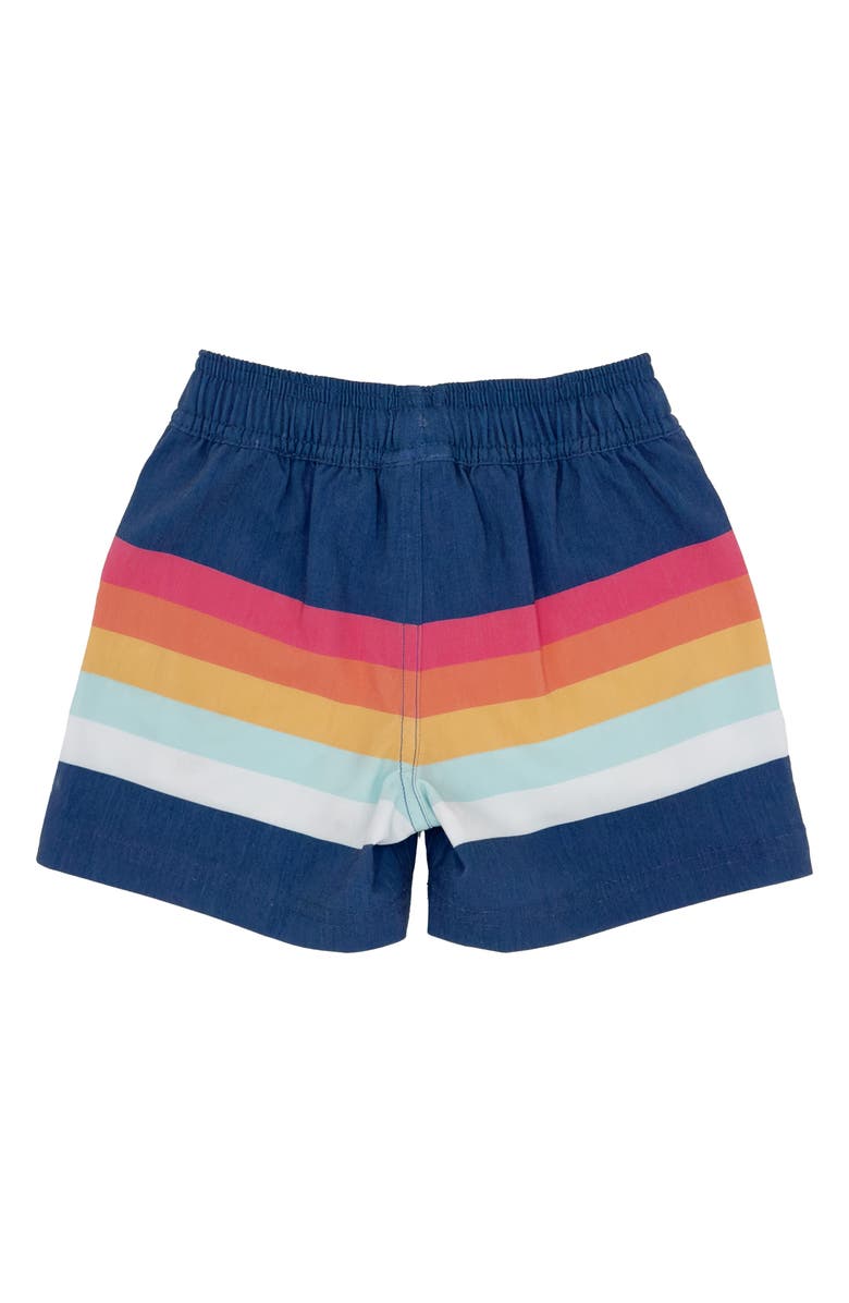 Feather 4 Arrow Vintage Stripe Volley Swim Trunks, Alternate, color, 