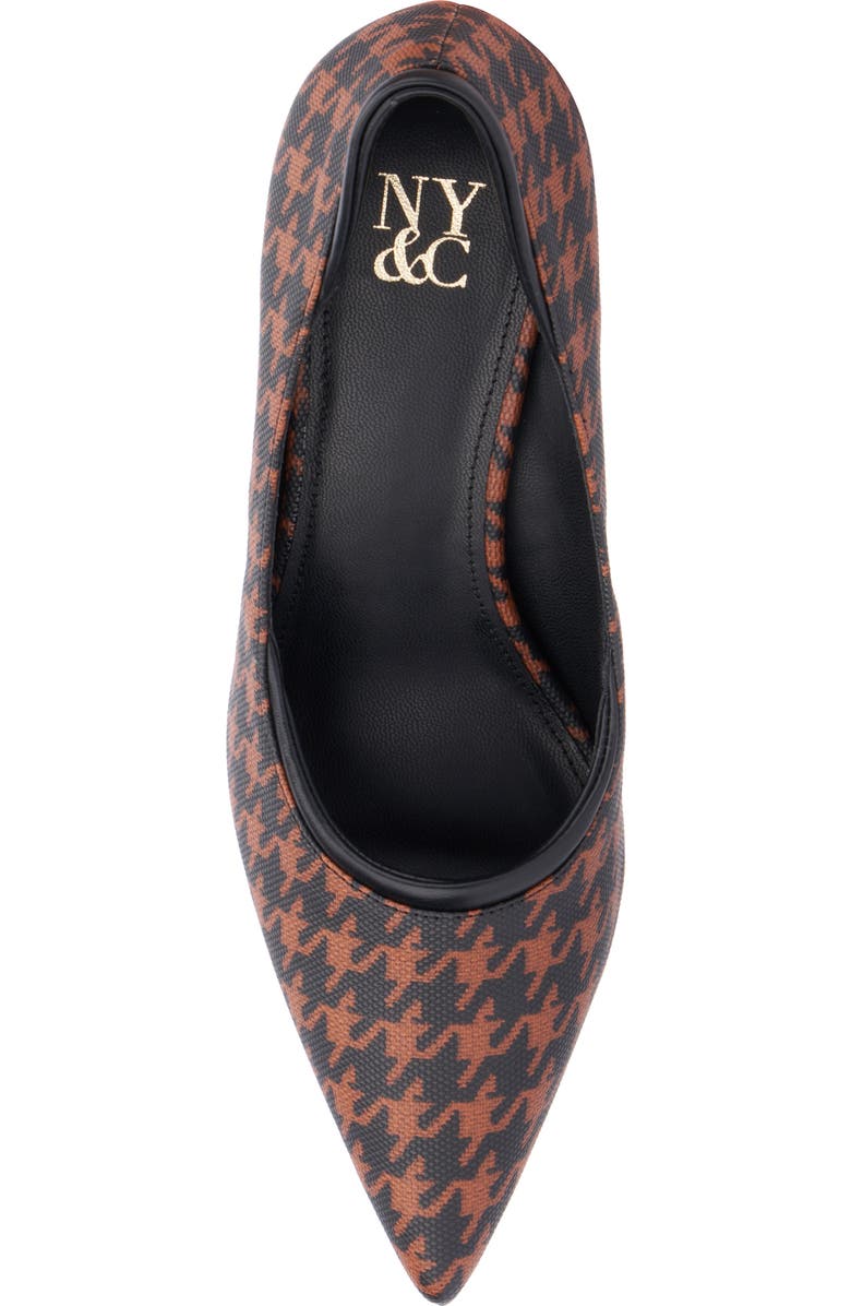 NEW YORK AND COMPANY Kailynn Stiletto Pump, Alternate, color, Brown Houndstooth