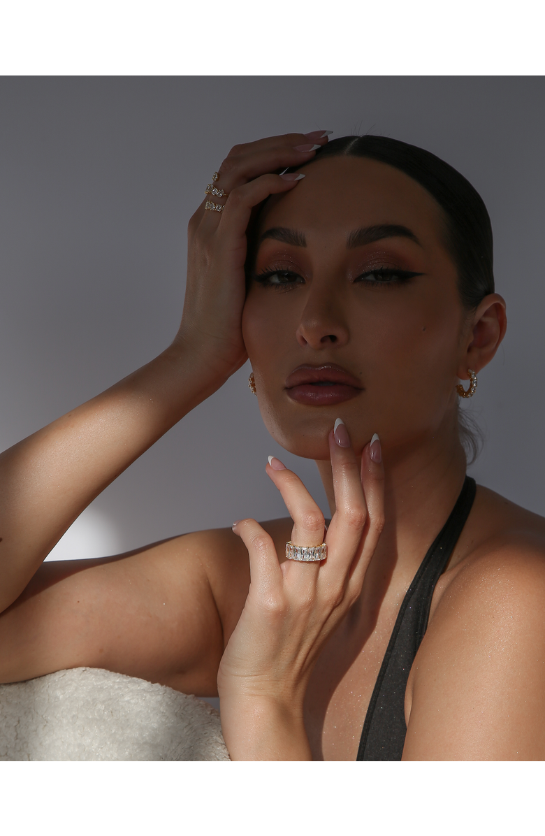 Rachelment Baguette Ring, Alternate, color, Gold