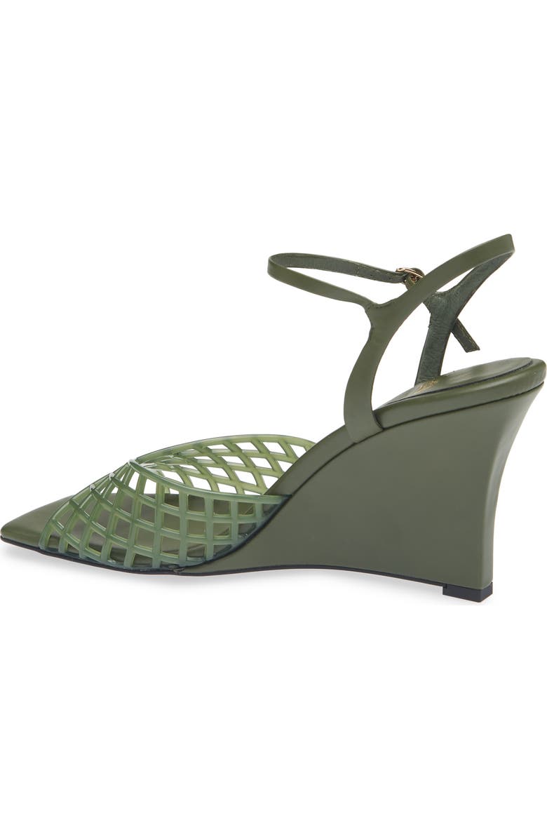 Jeffrey Campbell Bop-It Wedge Sandal, Alternate, color, Olive