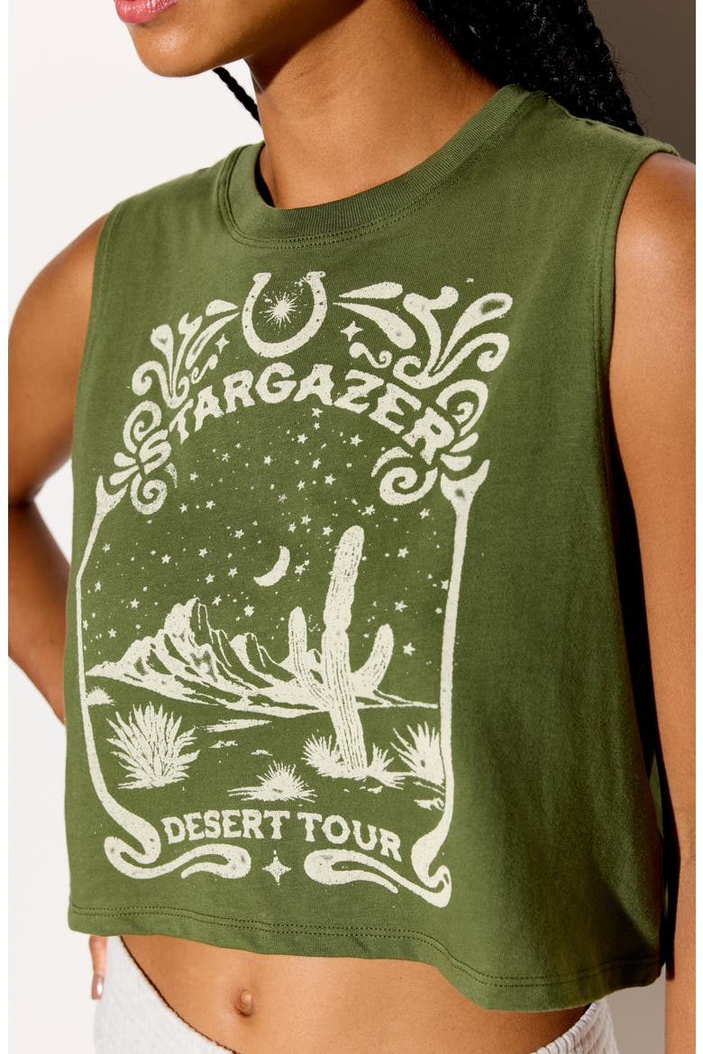 Stargazer Spirit Crop Top, Alternate, color, LAUREL GREEN