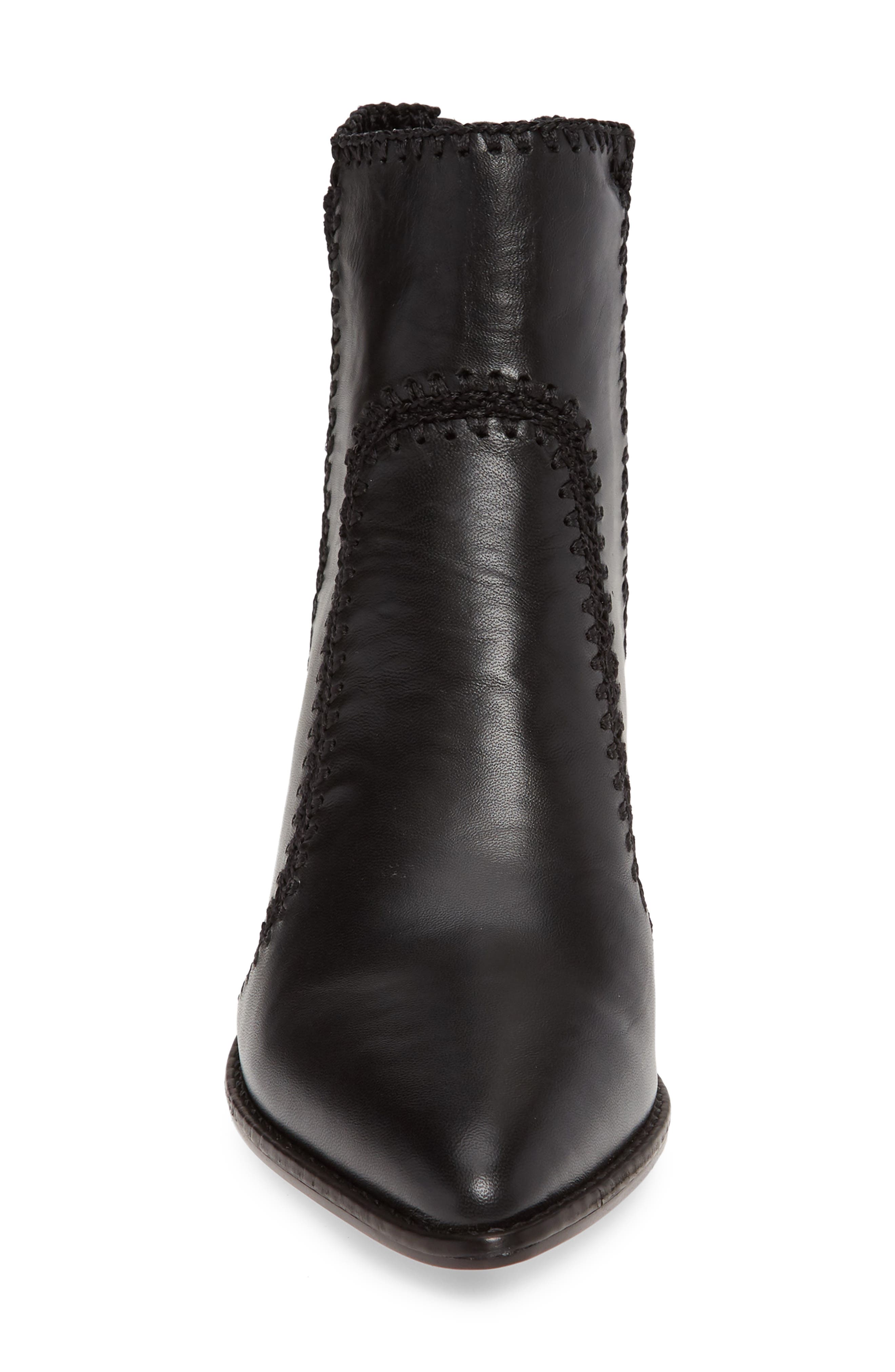 Benta Pieced Bootie, Alternate, color, BLACK LEATHER