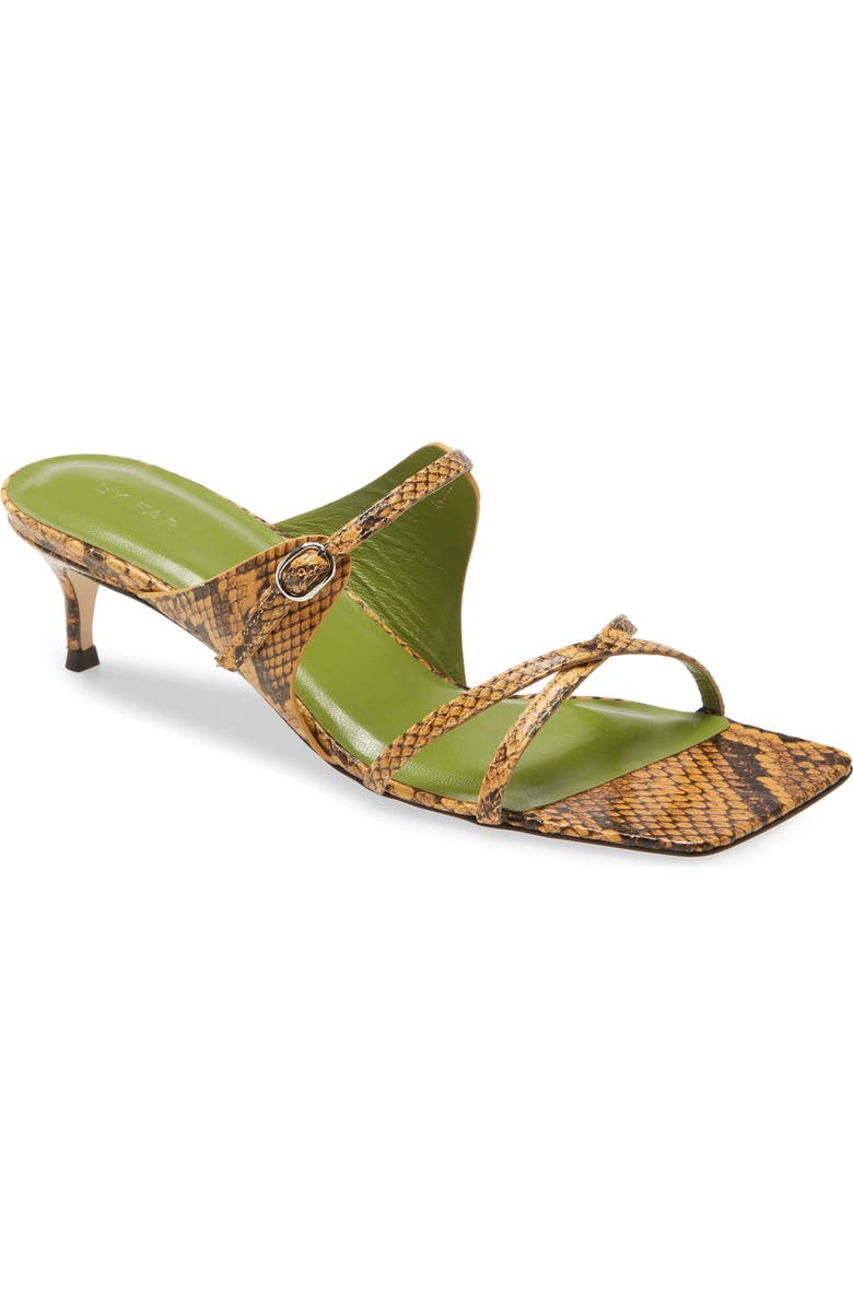 By Far Snake Embossed Slide Sandal, Main, color,