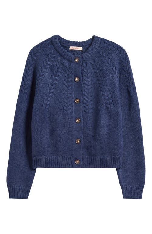 Marine Layer Everly Cable Cardigan In Blue