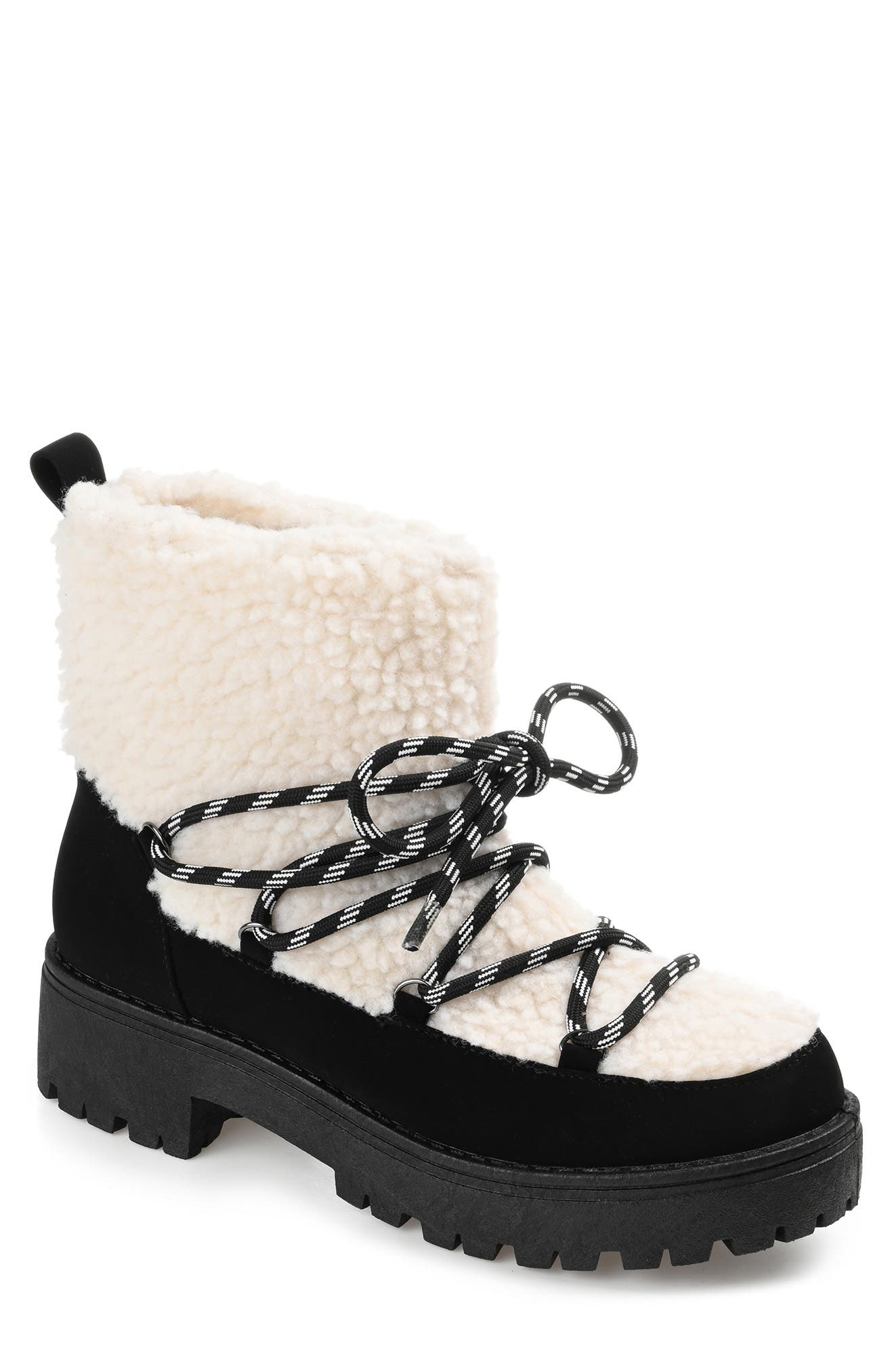 Journee Collection Roylynn Faux Shearling Lug Sole Boot, Main, color, 