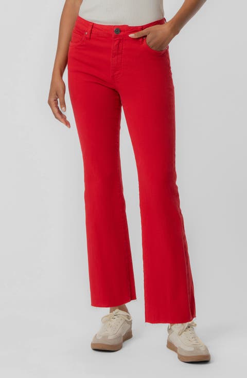 Kelsey Raw Hem Ankle Flare Jeans