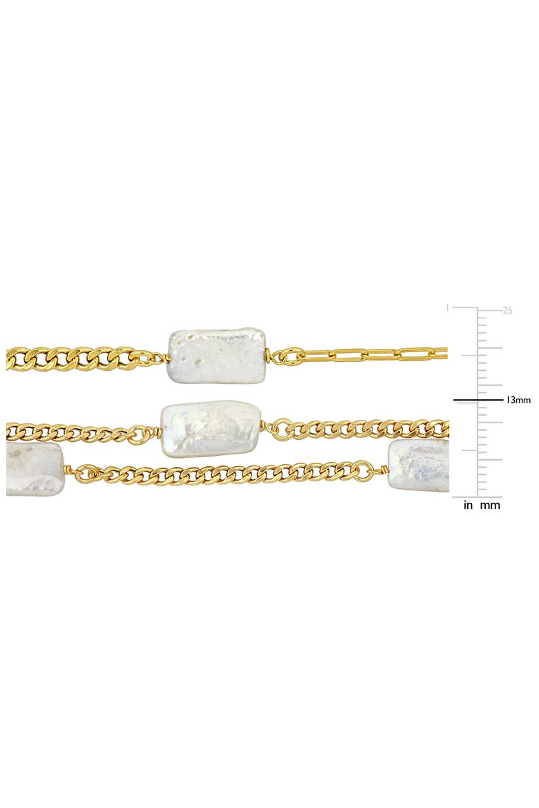 Cultured Pearl Bracelet & Necklace Set, Alternate, color, GOLD
