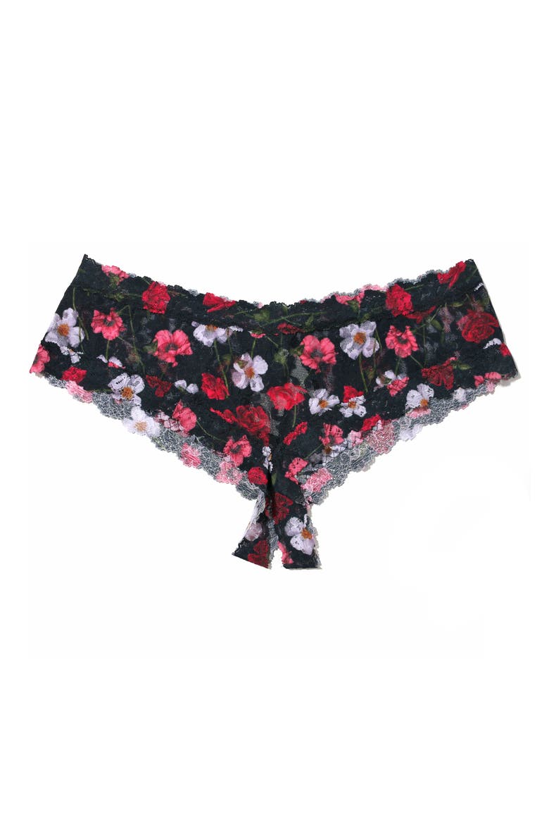 Floral Open Gusset Lace Panties, Main, color, AM I DREAMING