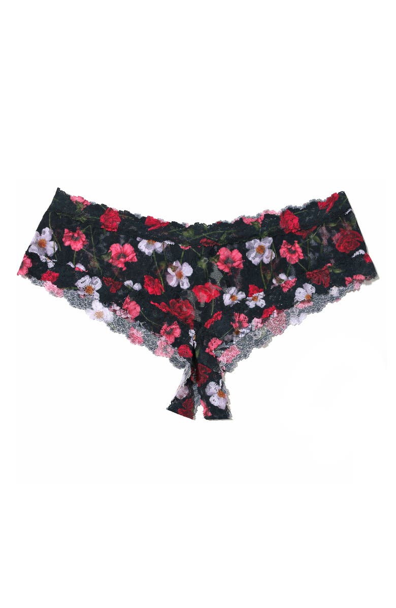Hanky Panky Floral Open Gusset Lace Panties, Main, color, 