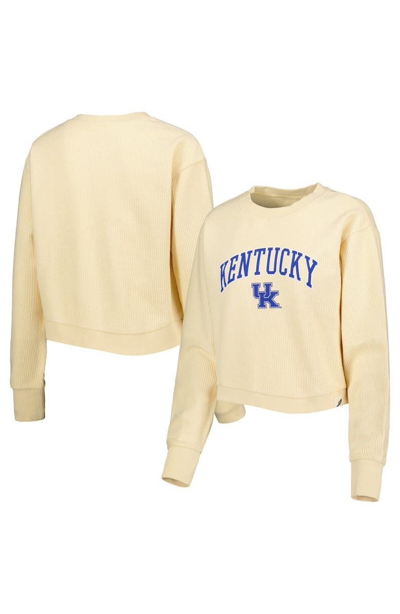 LEAGUE COLLEGIATE WEAR Women's League Collegiate Wear Cream Kentucky Wildcats Classic Campus Corded Timber Sweatshirt, Main, color, 