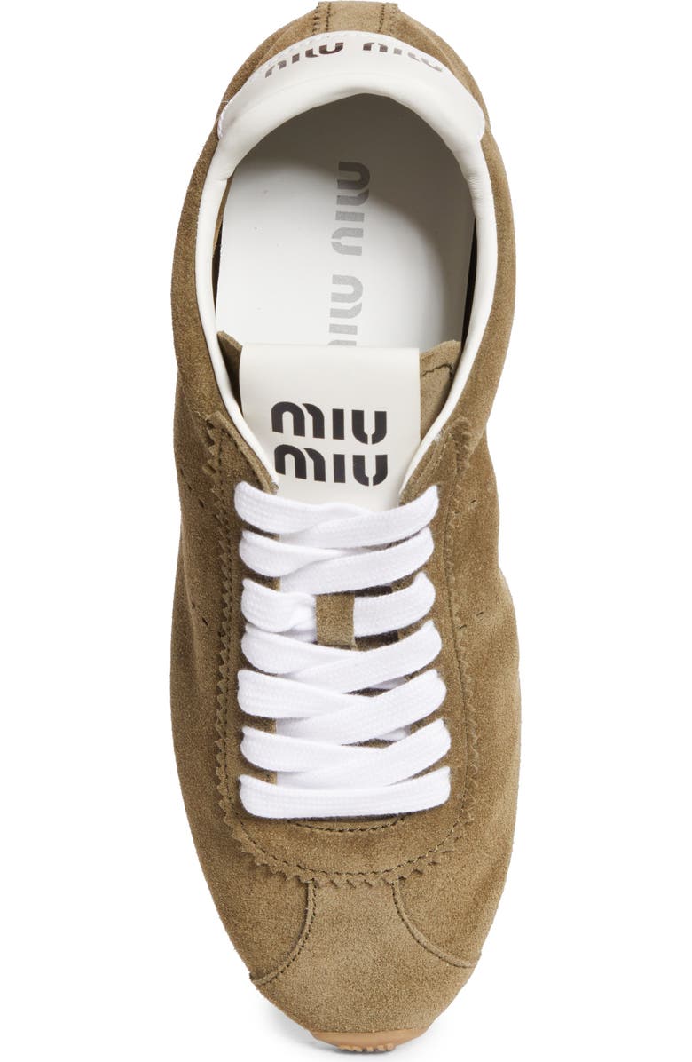 Miu Miu Allacciate Low Top Sneaker, Alternate, color, Muschio