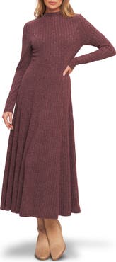 FLYING TOMATO Ribbed Midi Dress
