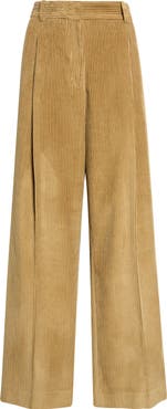 Róhe Ted Pleated Lower Waist Corduroy Trousers