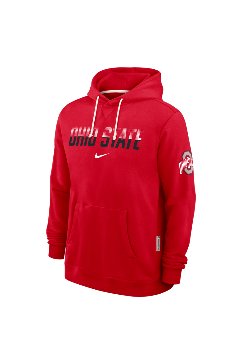 Men's Nike Scarlet Ohio State Buckeyes 2026 Sideline Standard Issue Dri-FIT Hoodie, Alternate, color, Scarlet