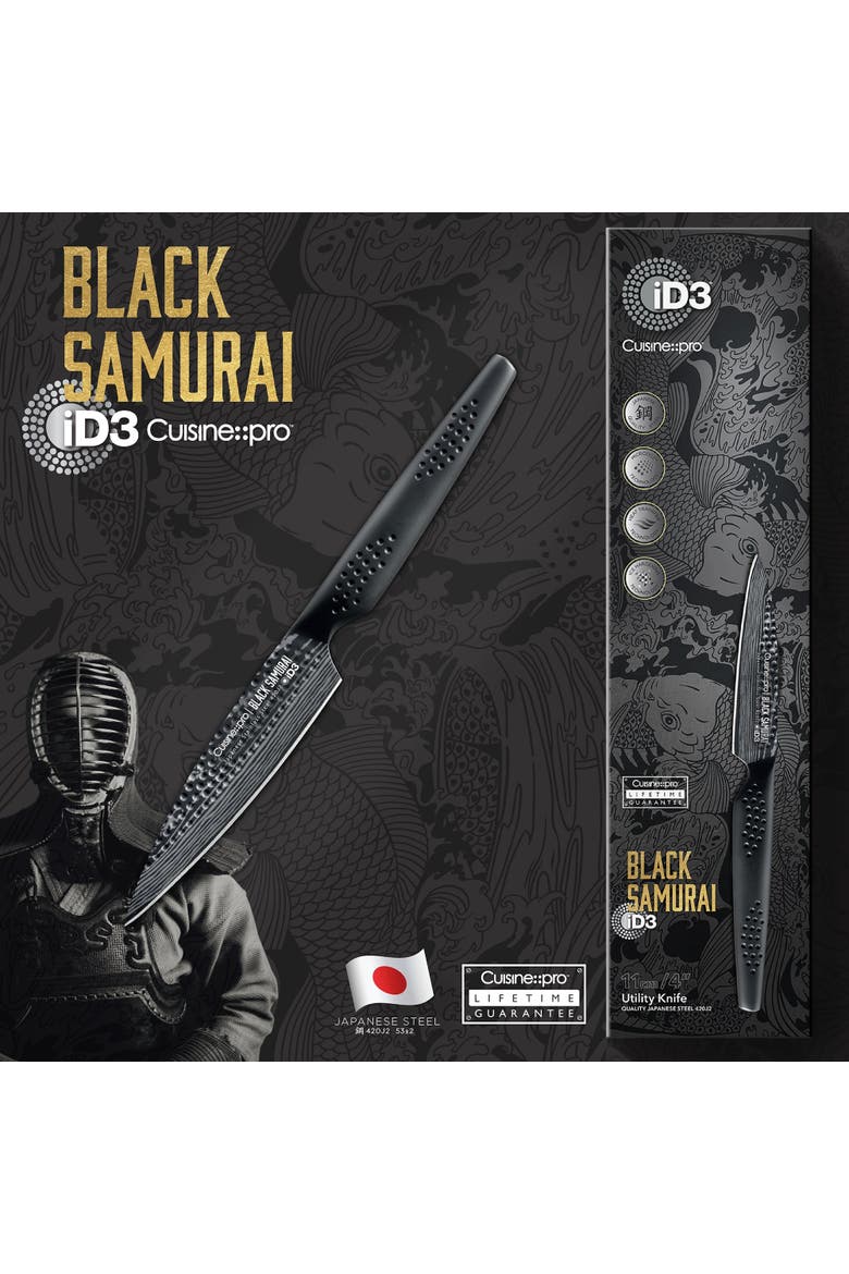 iD3® BLACK SAMURAI 4" Utility Knife, Alternate, color, Black