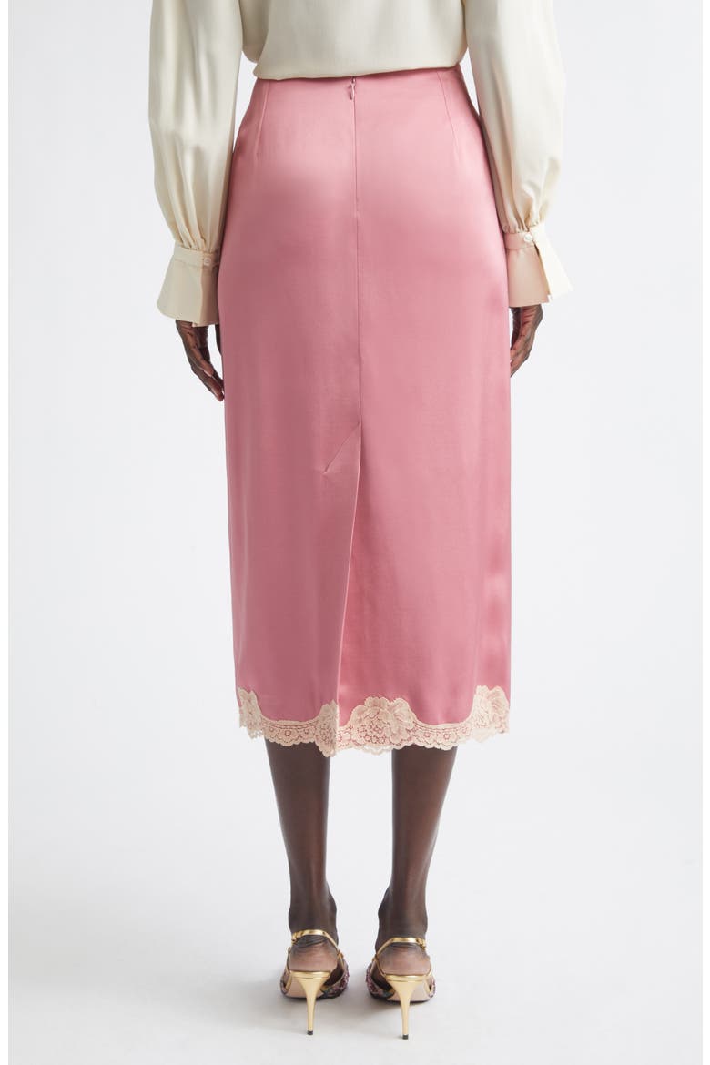 Lace Trim Satin Cady Slip Skirt, Alternate, color, DUSTY ROSE