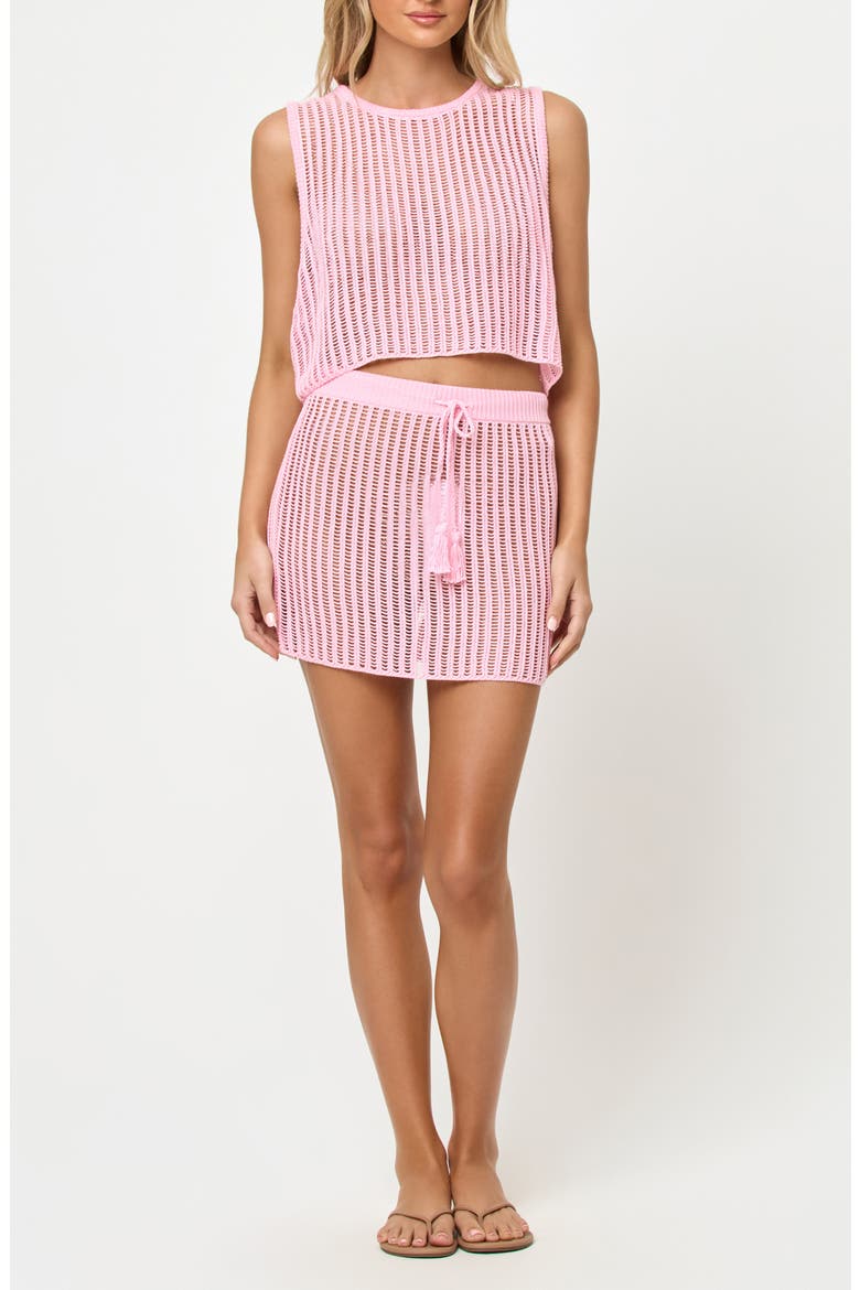 Sander Open Stitch Cover-Up Tank, Alternate, color, ROSEWATER