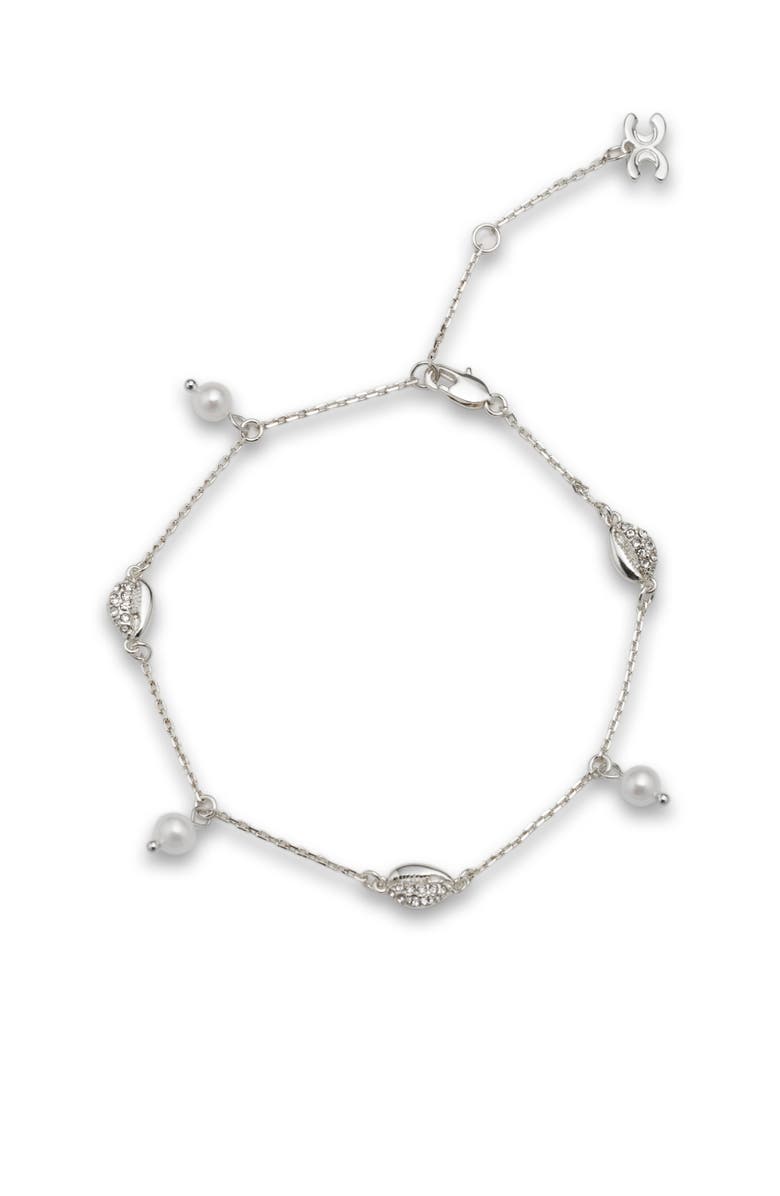 Classicharms Lucia Shell Whisper Anklet, Main, color, Silver