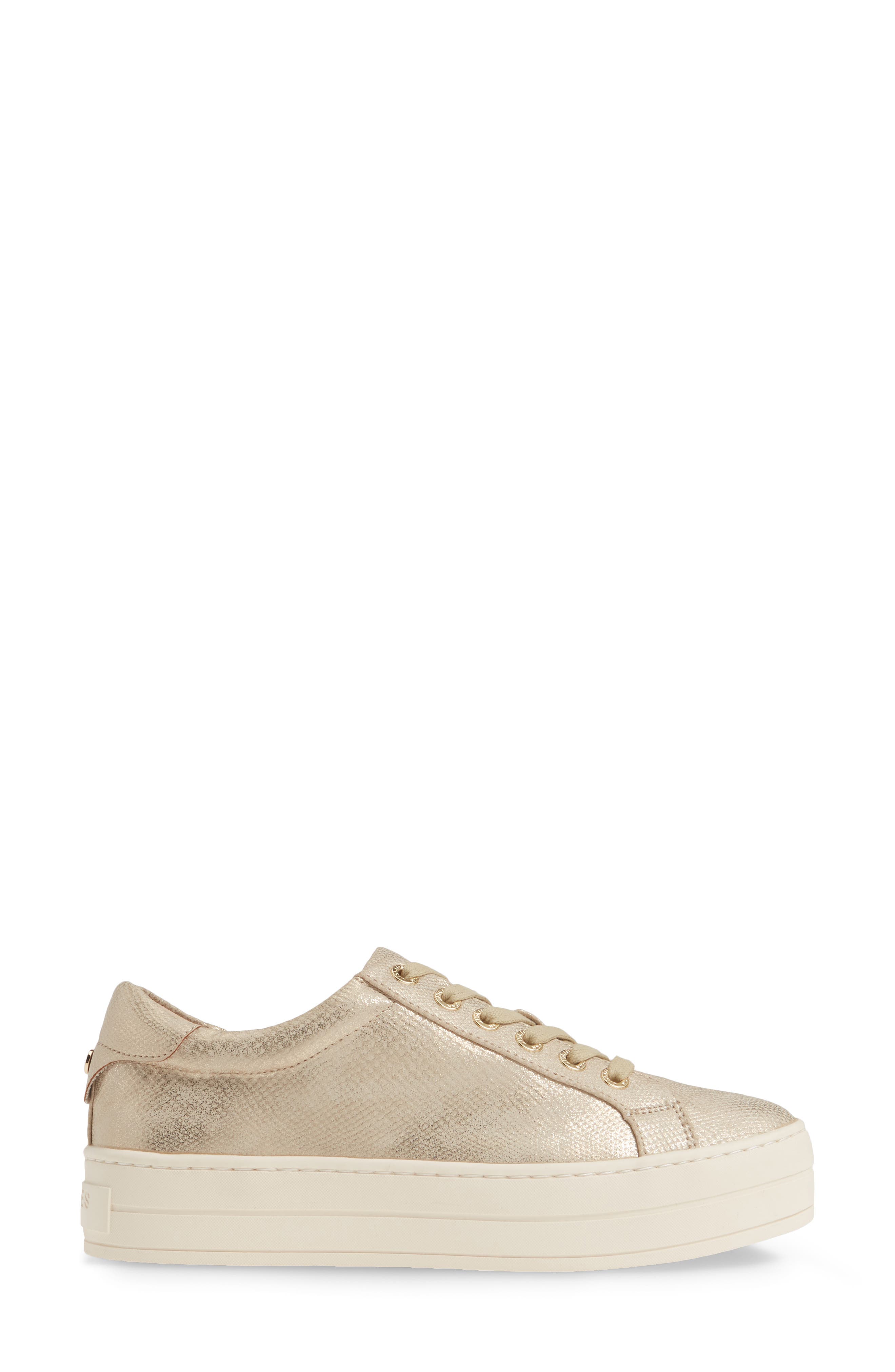 Hippie Platform Sneaker, Alternate, color, GOLD METALLIC NUBUCK LEATHER