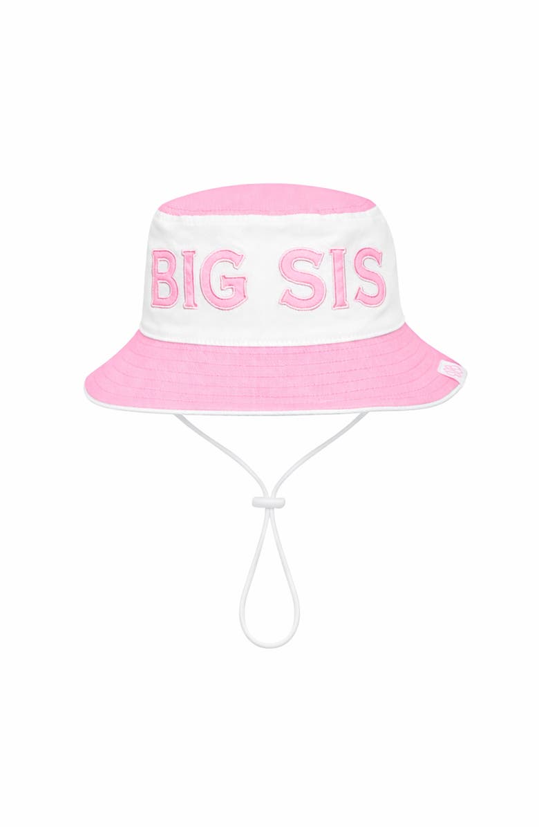 Bits & Bows Big Sis Bucket Hat, Alternate, color, Pink/White