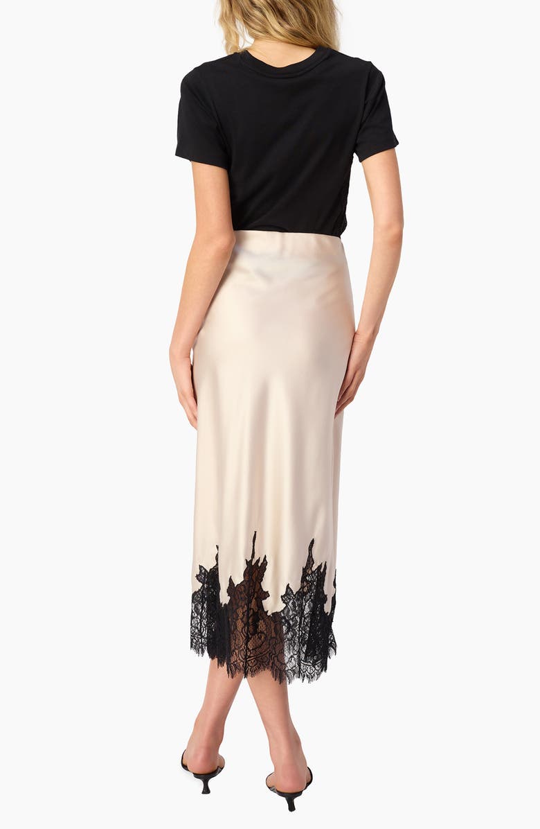 CAMI NYC Ebra Lace Inset Cotton T-Shirt, Alternate, color, Black