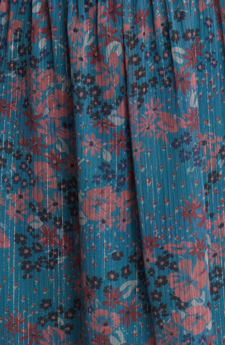 PAIGE Josefina Floral Long Sleeve Dress, Alternate, color, Drkteamlt