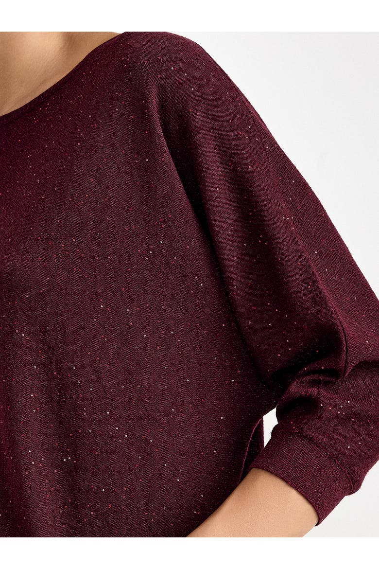 Sequin Cristine Knit, Alternate, color, Burgundy
