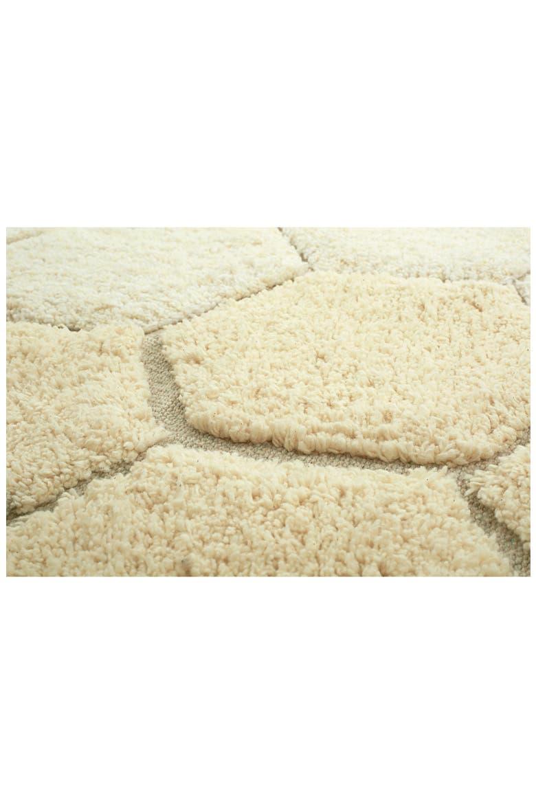 Honeycomb Washable Cotton Blend Round Rug, Alternate, color, GOLDEN