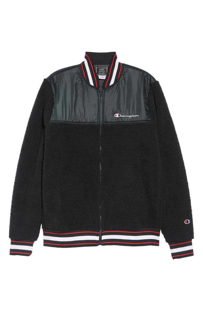Champion Fleece Baseball Jacket, Alternate, color, 