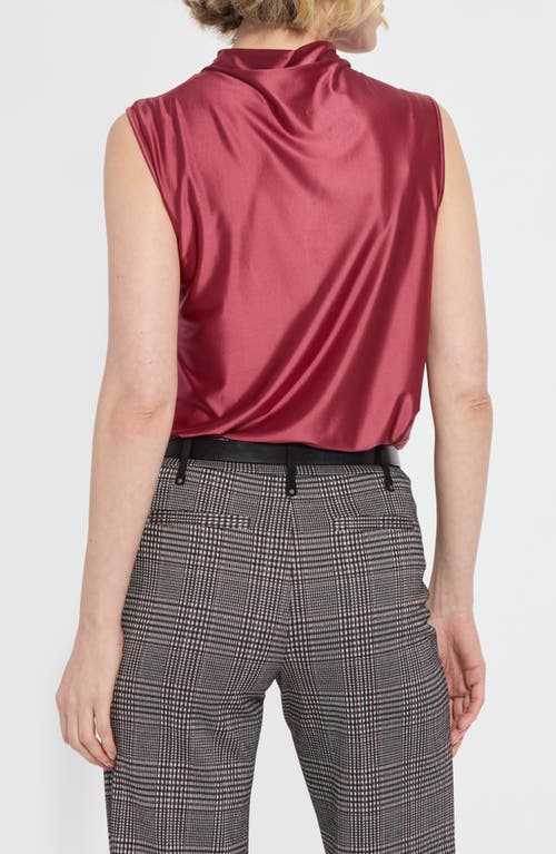 Lyssé Irina Satin Jersey Top In Peony In Pink