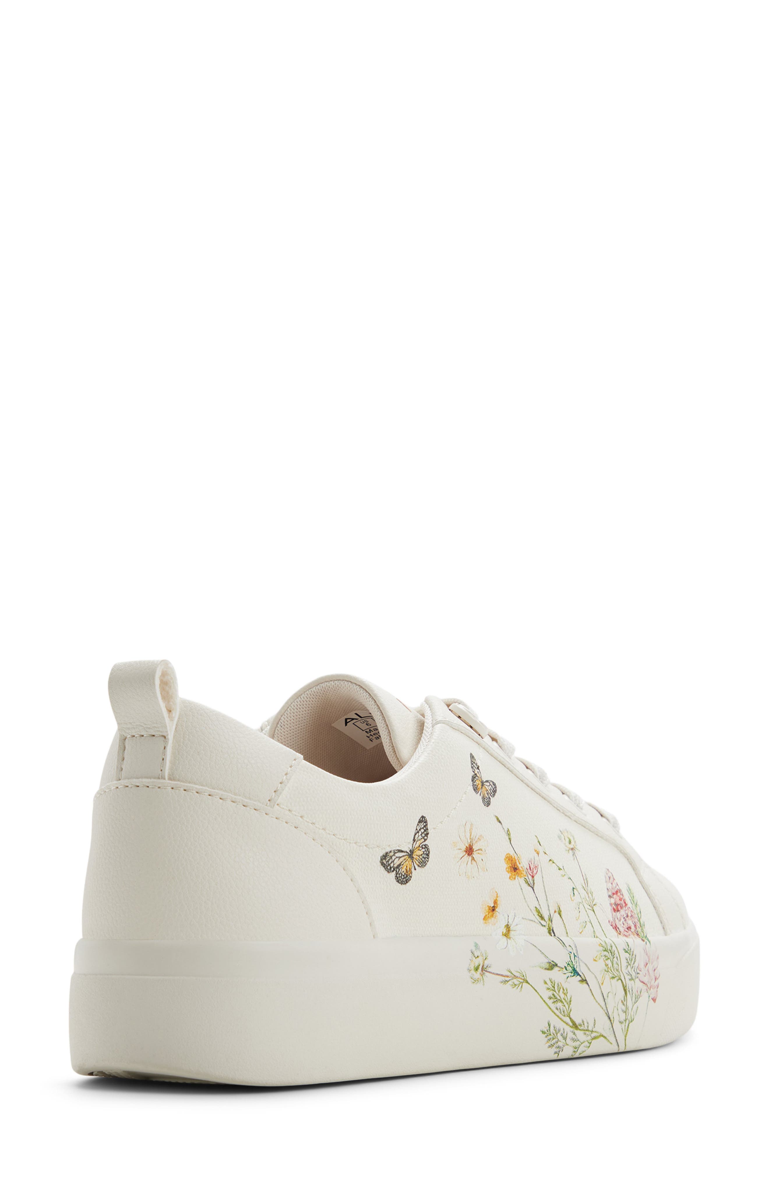 ALDO Wildflowers Sneaker, Alternate, color, White/ Multi