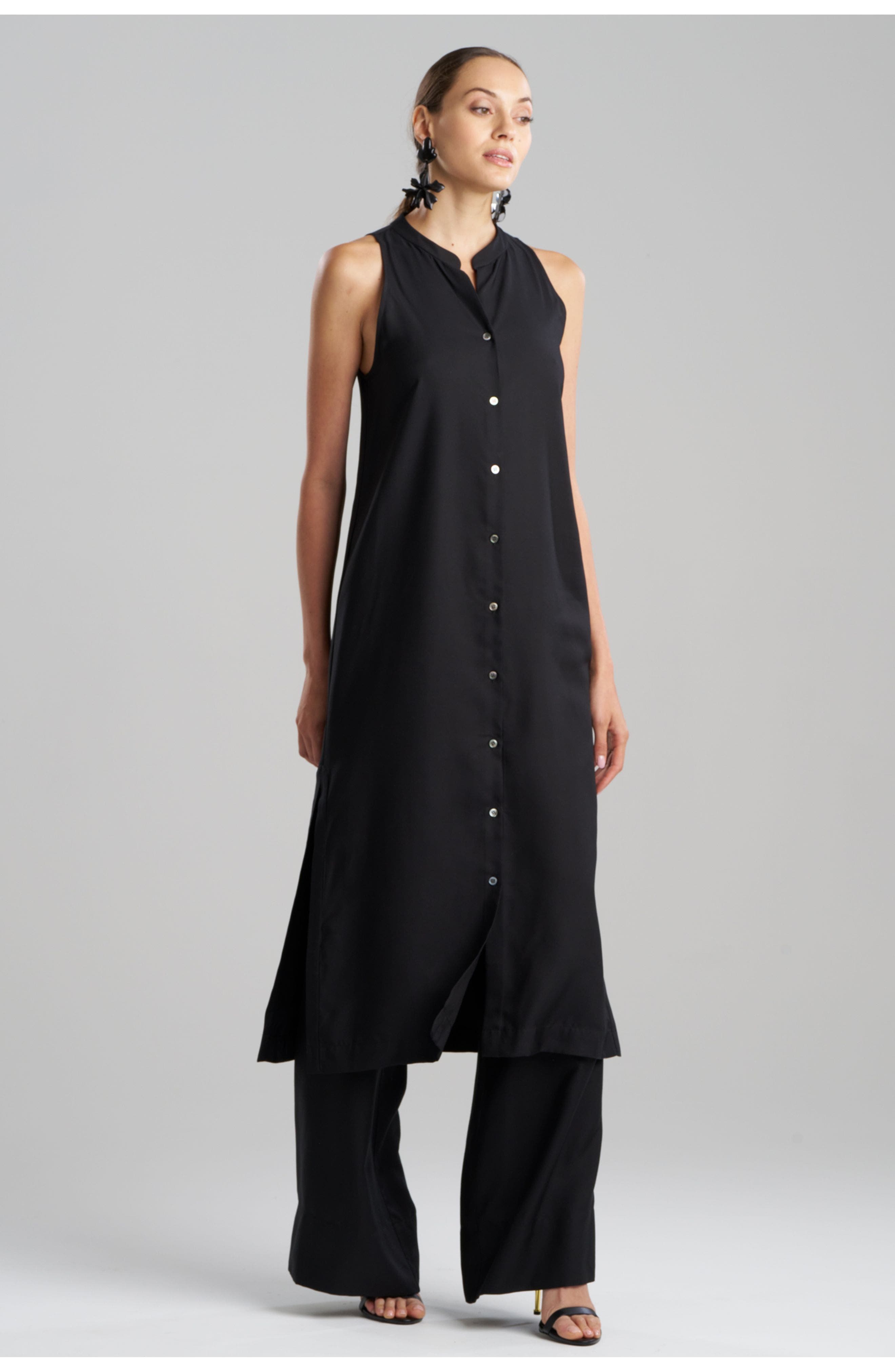 COTTON SILK TWILL Sleeveless Tunic