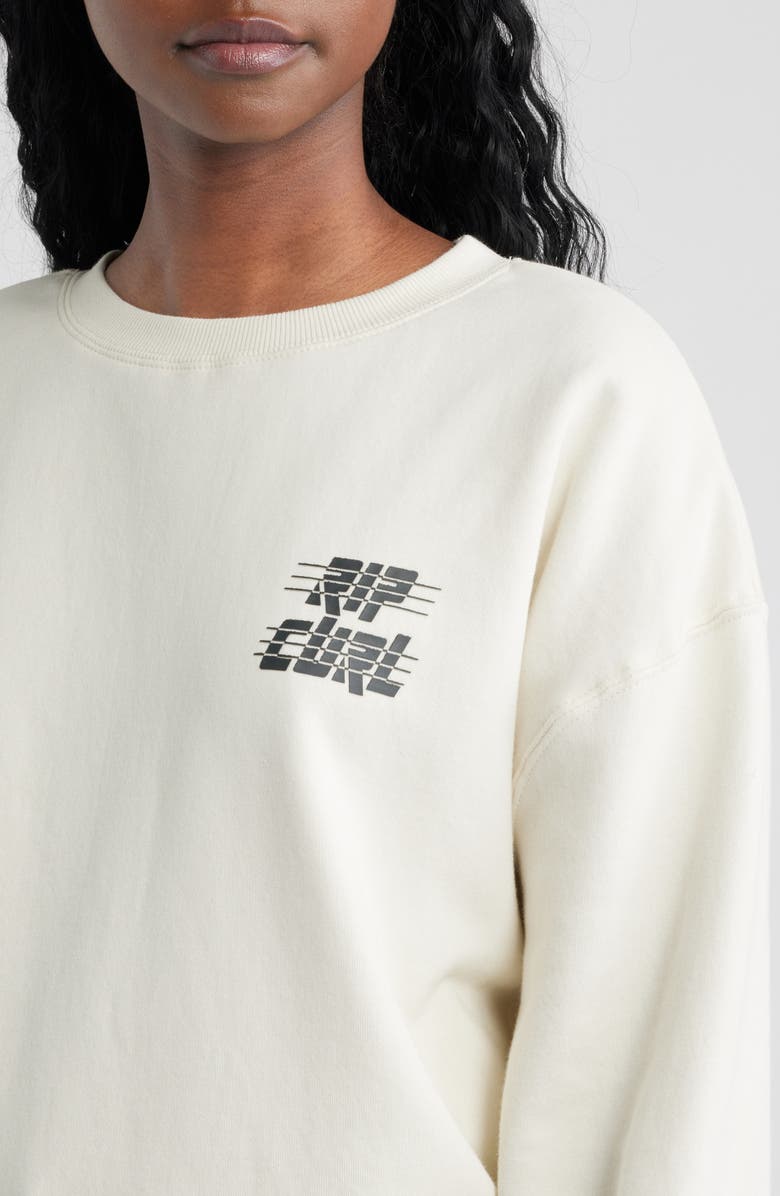 Rip Curl Sports Department Crewneck Sweatshirt, Alternate, color, Bone