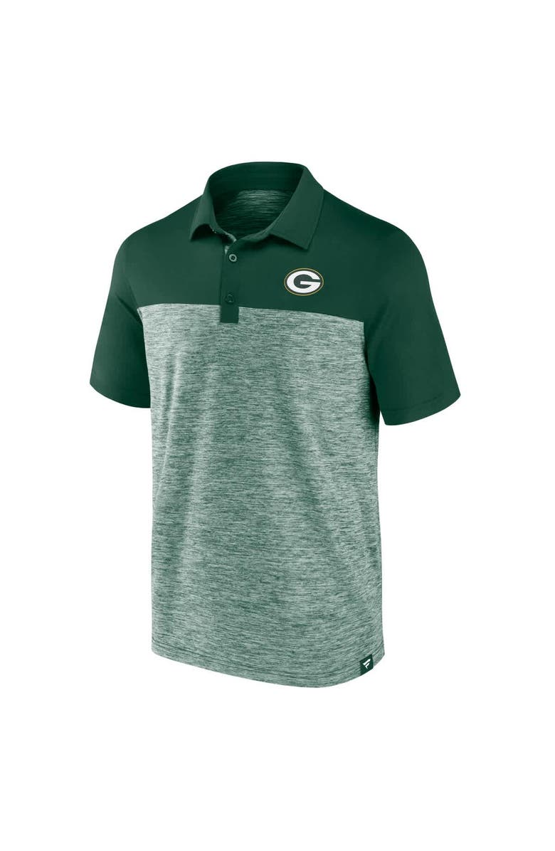 FANATICS Men's Fanatics  Heather Green Green Bay Packers Clutch Polo, Alternate, color, 