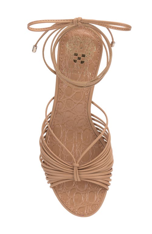 Vince Camuto Lory Ankle Wrap Sandal In Sandstone