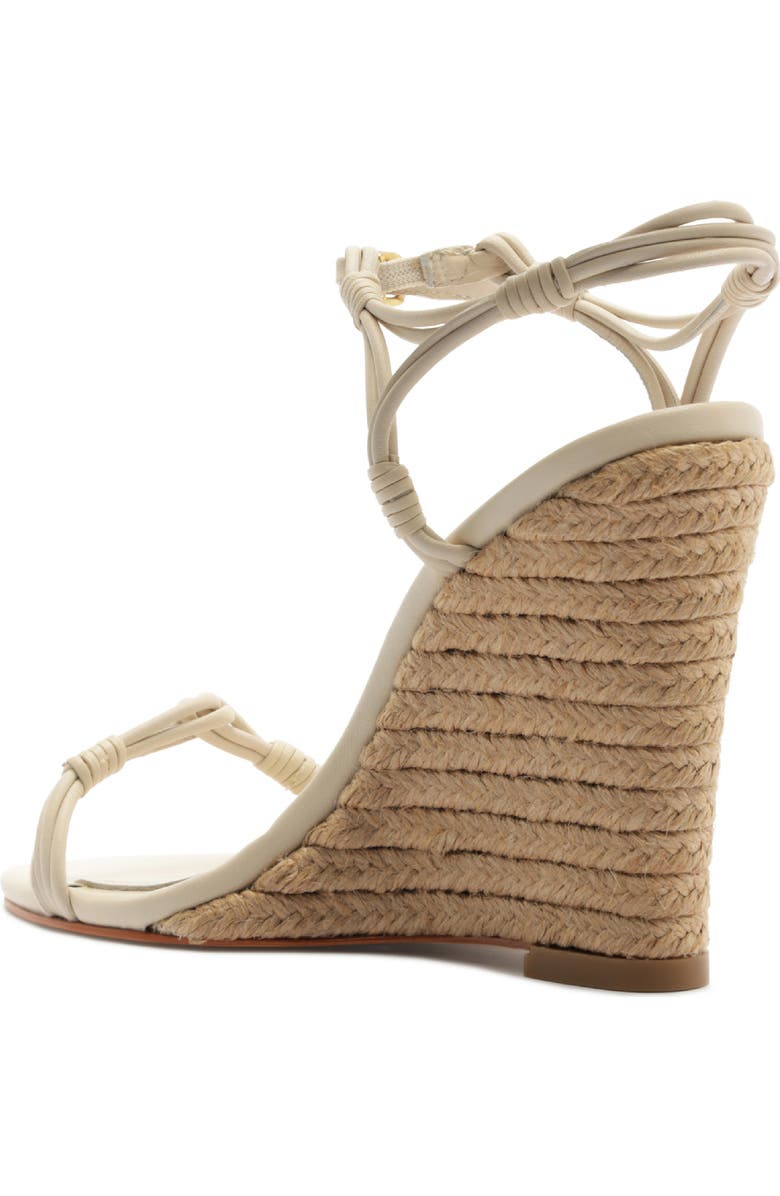 Schutz Nara Ankle Strap Wedge Sandal, Alternate, color, Sugar White
