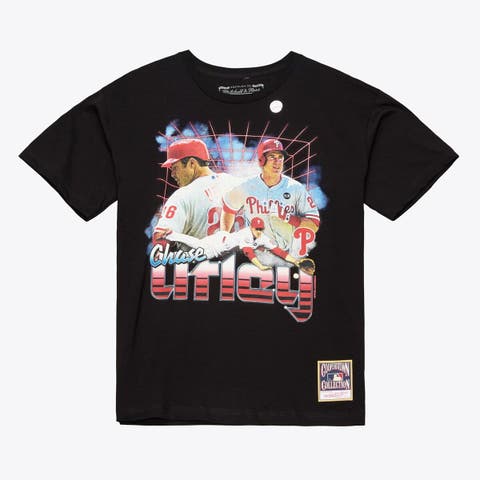 Men's Mitchell & Ness Chase Utley Black Philadelphia Phillies Legendary Collage Player T-Shirt