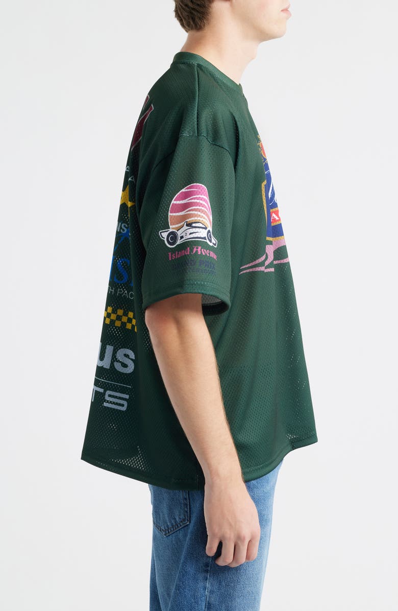 Island Avenue Island Racing Mesh Graphic T-Shirt, Alternate, color, Green