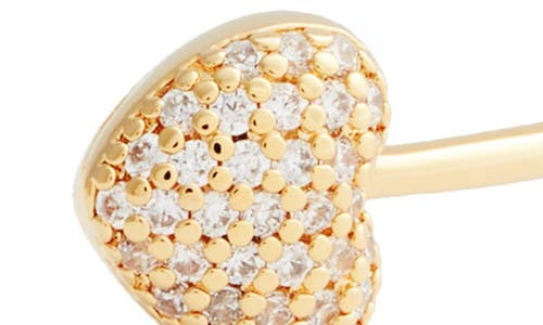 Nordstrom Demi Fine Heart Accent Cuff Bracelet In Gold