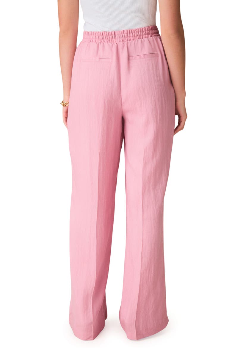 Drawstring Wide Leg Pants, Alternate, color, PINK