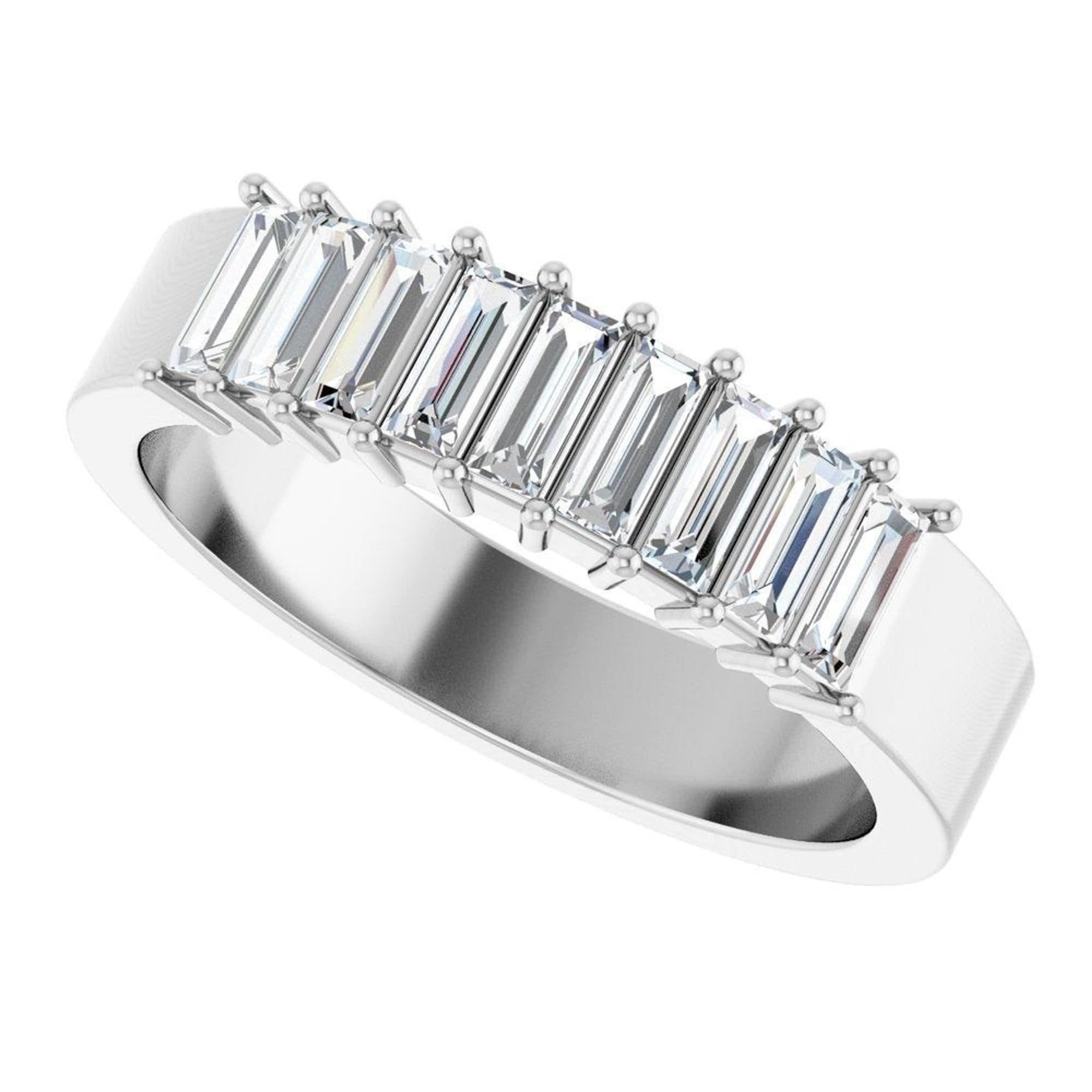 Ivy & Pearl Co. 1/2 Ct Lab-grown Baguette Diamond Band In 14k Gold ...