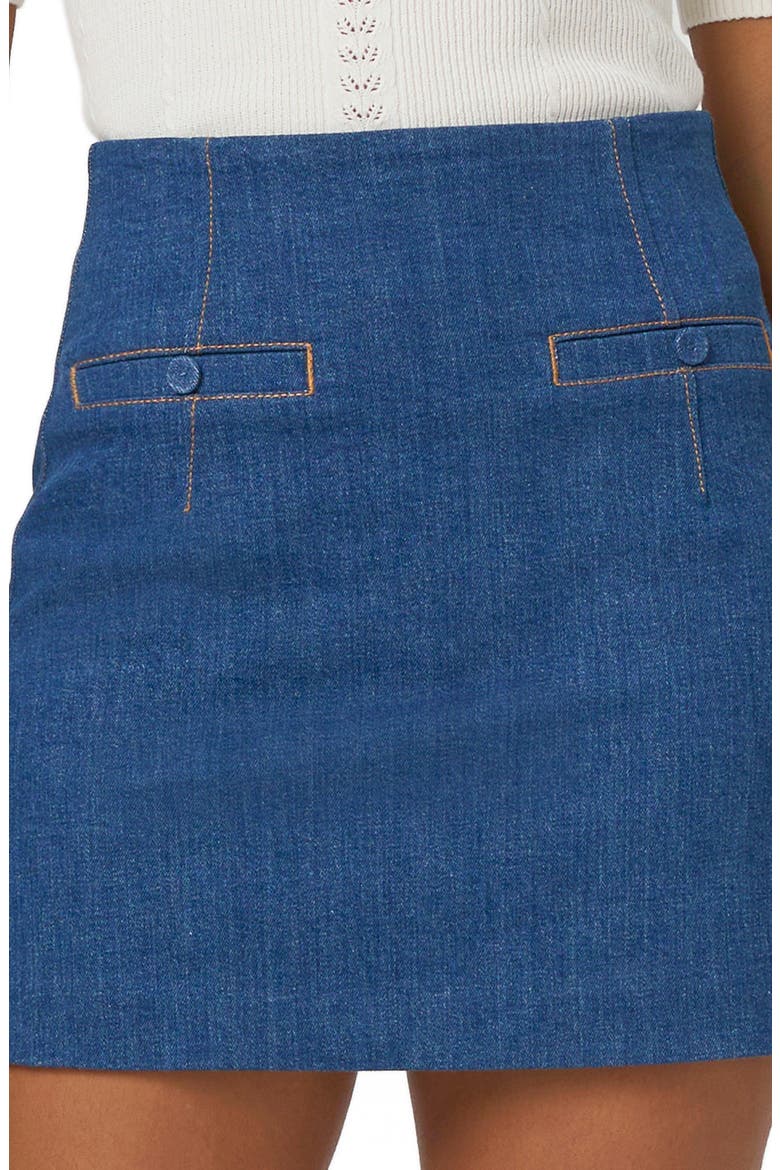 Racquel Denim Miniskirt, Alternate, color, WHITNEY