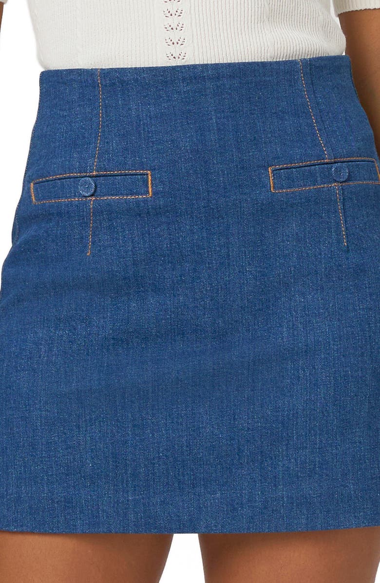 PAIGE Racquel Denim Miniskirt, Alternate, color, 