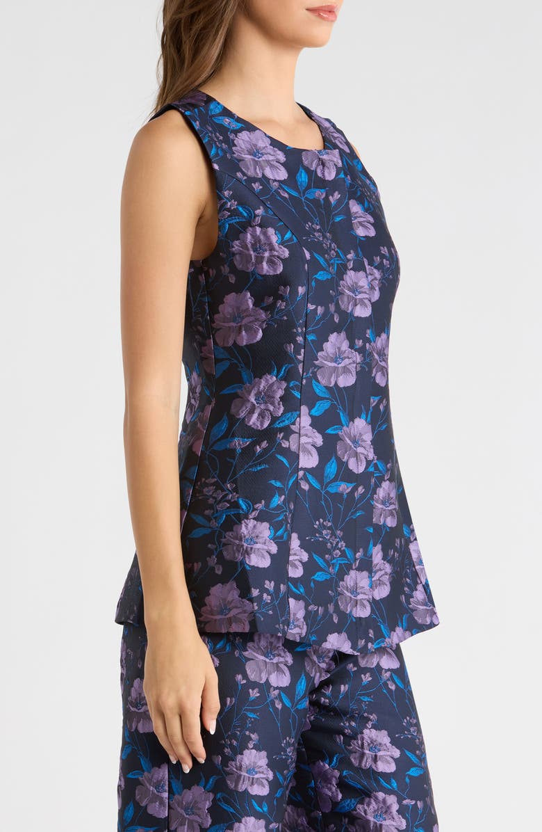 SUGARLIPS Nicole Jacquard Sleeveless Zip-Front Top, Alternate, color, 