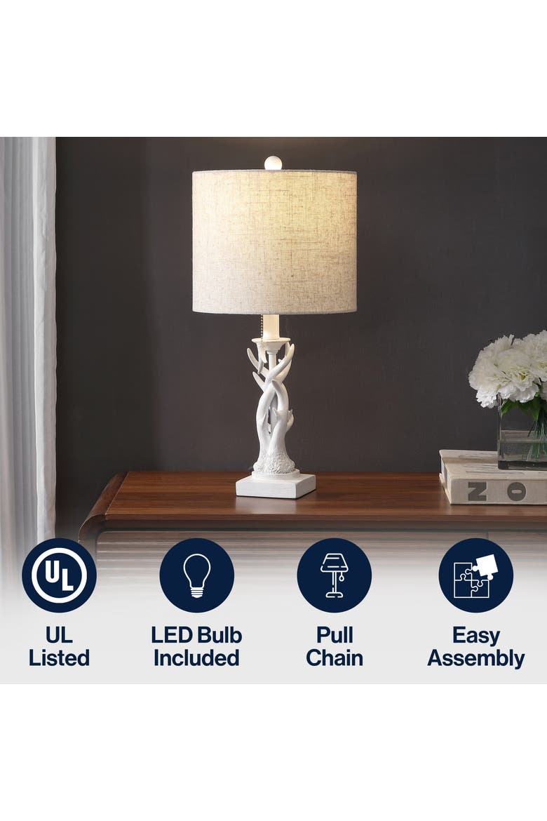 Gaston Resin Mini LED Table Lamp, Alternate, color, Antique White