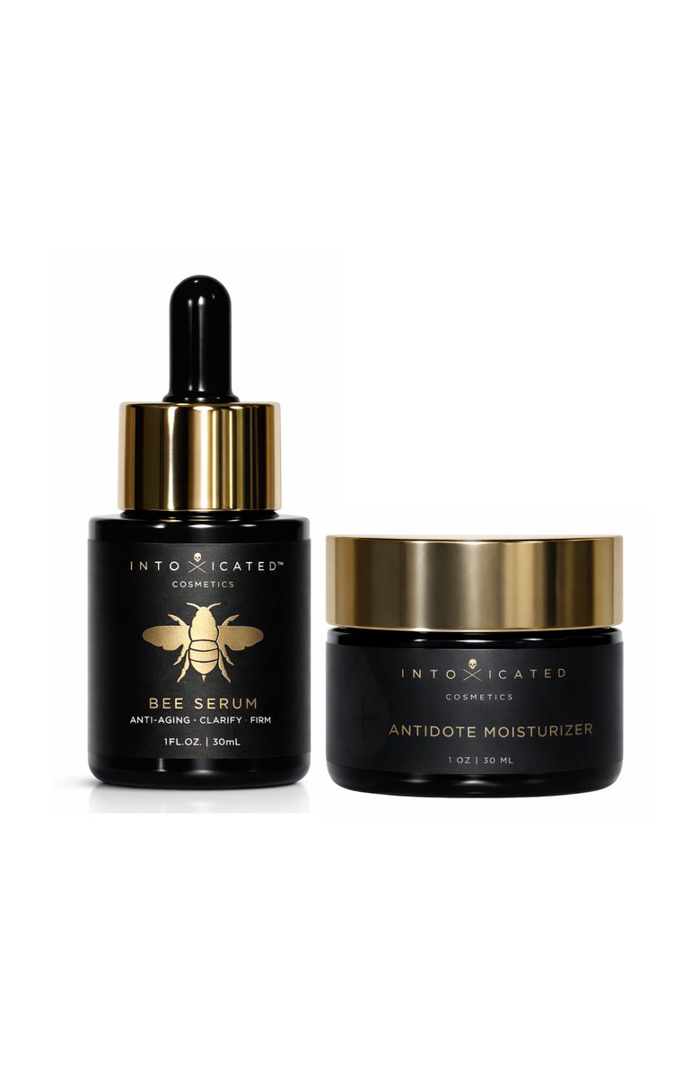 Intoxicated Cosmetics Bee Serum + Antidote Moisturizer |  Boost Blood Circulation | Reduce Acne with Purified Bee Venom & Royal Epigen P5 &  Fine Line Smoothing in a Hydrating Daily Moisturizer, Main, color, NO COLOR