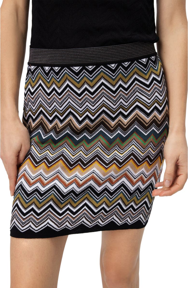 Missoni Mini Skirt With Chevron Pattern, Alternate, color, Multicoloured