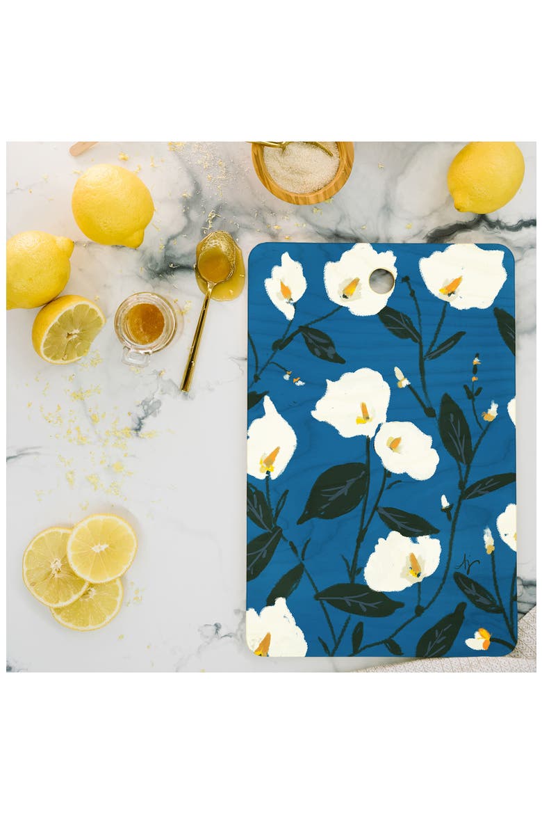 Peace Lilies Cutting Board, Alternate, color, BLUE