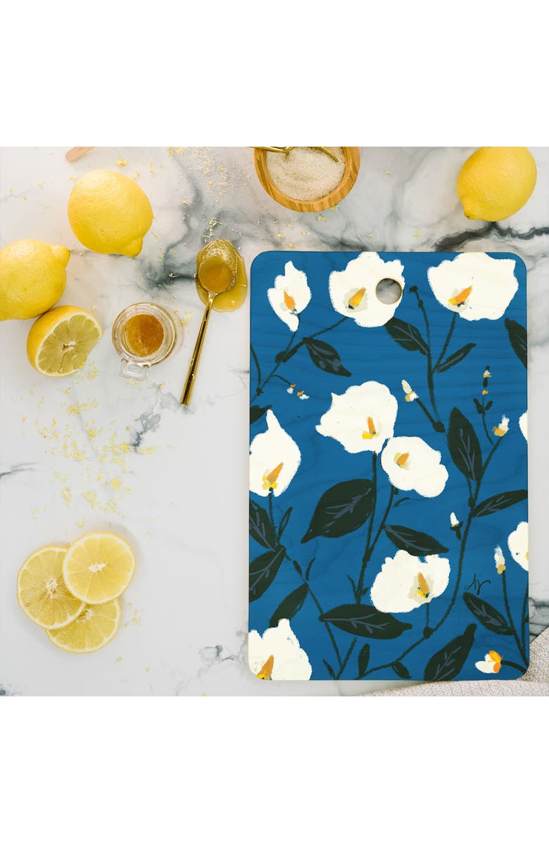 Deny Designs Peace Lilies Cutting Board, Alternate, color, Blue